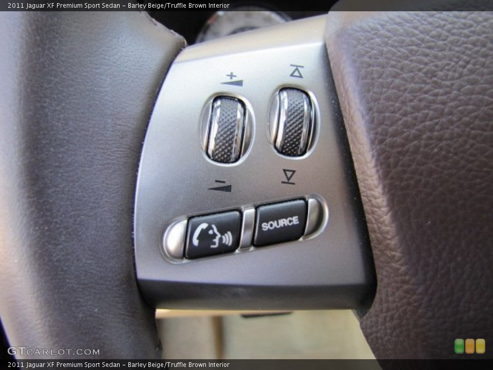 Barley Beige/Truffle Brown Interior Controls for the 2011 Jaguar XF Premium Sport Sedan #86696220