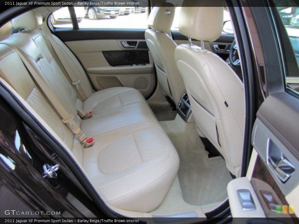 Barley Beige/Truffle Brown Interior Rear Seat for the 2011 Jaguar XF Premium Sport Sedan #86696454