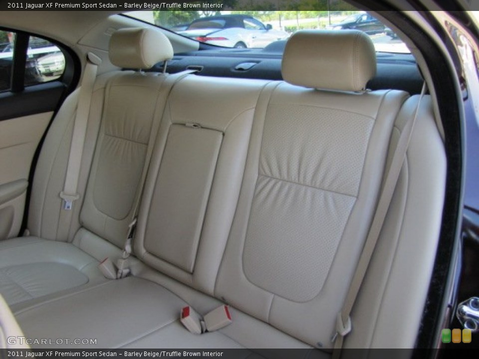 Barley Beige/Truffle Brown Interior Rear Seat for the 2011 Jaguar XF Premium Sport Sedan #86696526