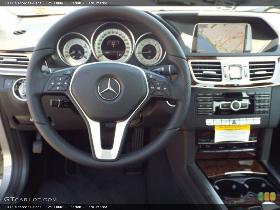 Black Interior Steering Wheel for the 2014 Mercedes-Benz E E250 BlueTEC Sedan #86697405