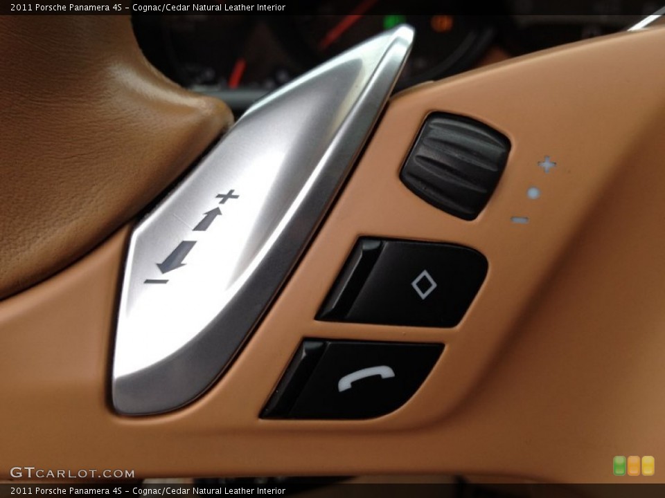 Cognac/Cedar Natural Leather Interior Controls for the 2011 Porsche Panamera 4S #86698743