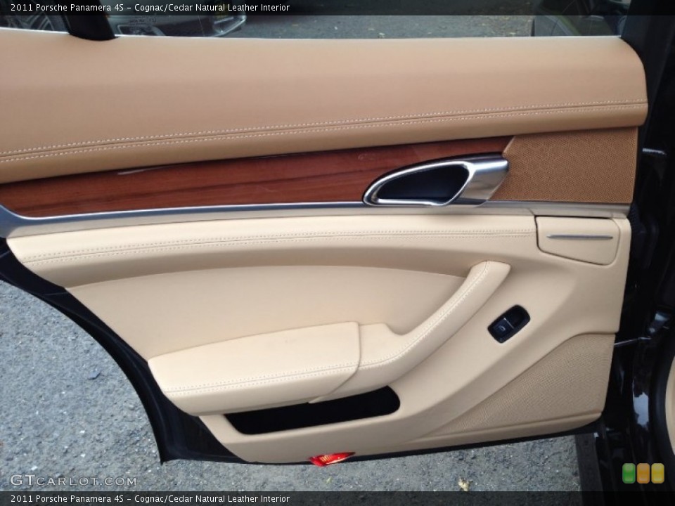 Cognac/Cedar Natural Leather Interior Door Panel for the 2011 Porsche Panamera 4S #86699253