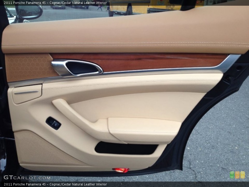 Cognac/Cedar Natural Leather Interior Door Panel for the 2011 Porsche Panamera 4S #86699325