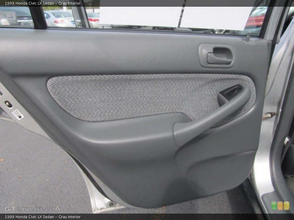 Gray Interior Door Panel for the 1999 Honda Civic LX Sedan #86701290