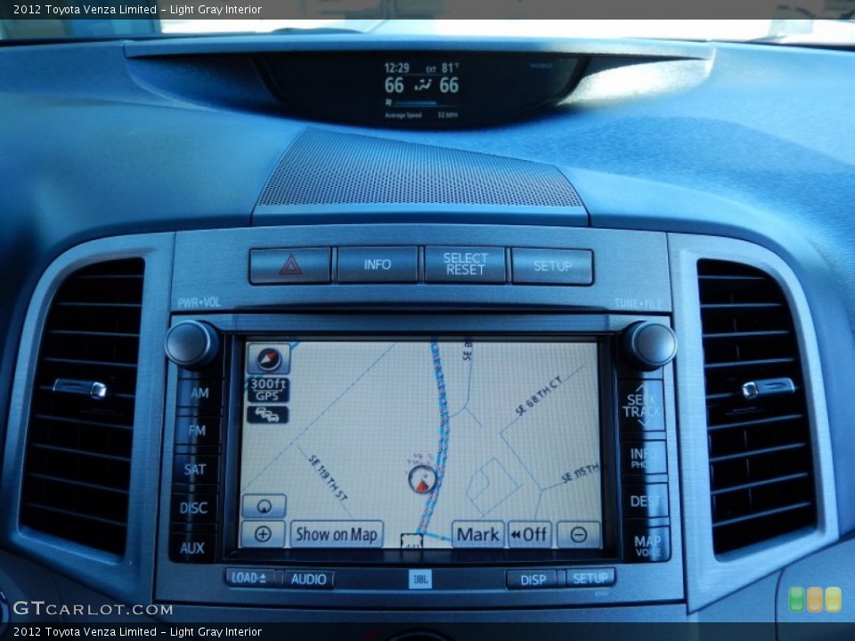 Light Gray Interior Navigation for the 2012 Toyota Venza Limited #86701317