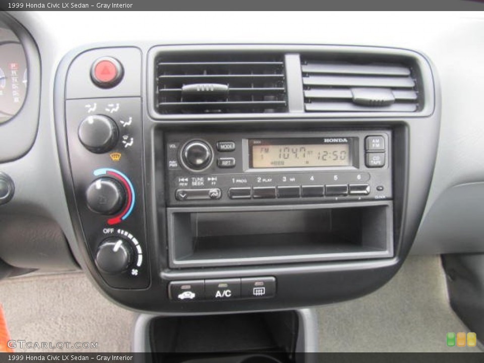 Gray Interior Controls for the 1999 Honda Civic LX Sedan #86701336