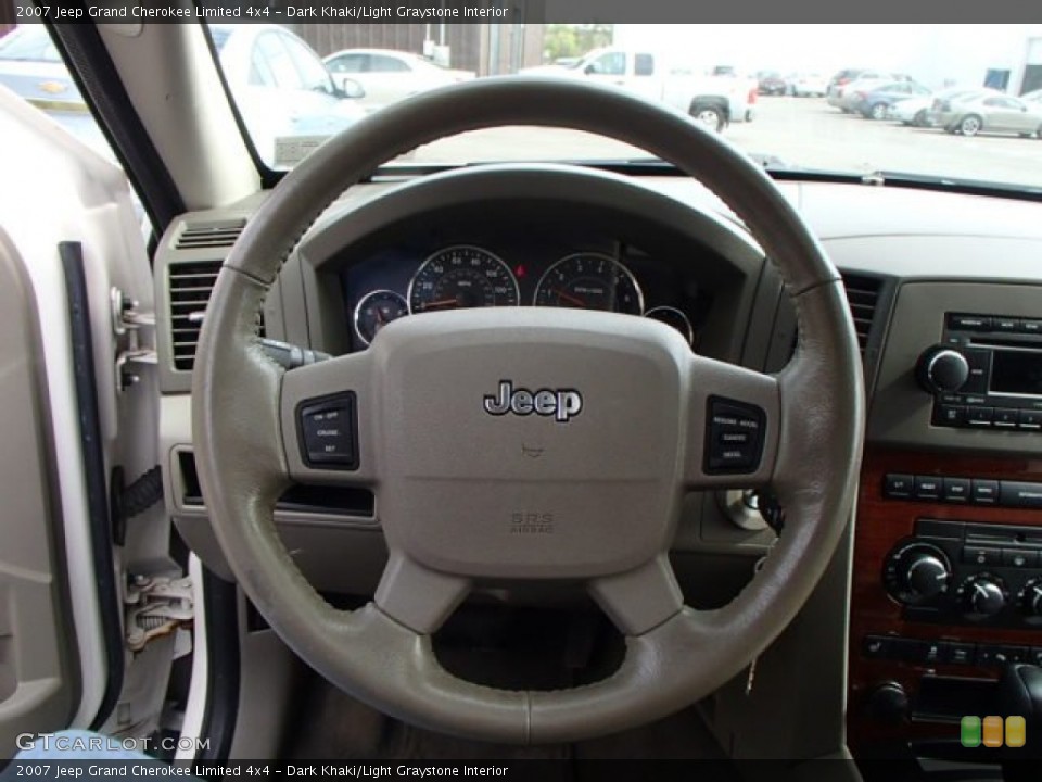 Dark Khaki/Light Graystone Interior Steering Wheel for the 2007 Jeep Grand Cherokee Limited 4x4 #86701359