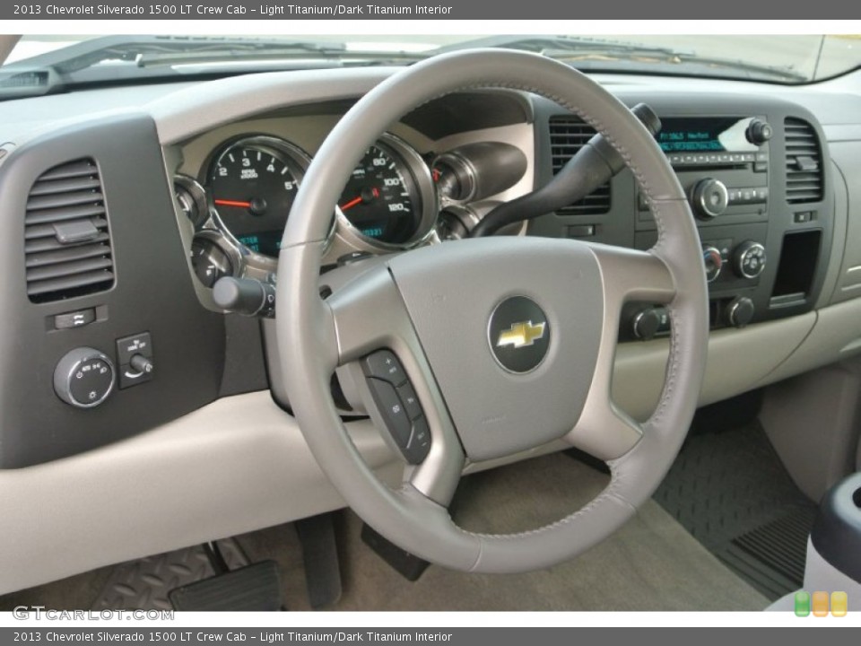 Light Titanium/Dark Titanium Interior Steering Wheel for the 2013 Chevrolet Silverado 1500 LT Crew Cab #86703168