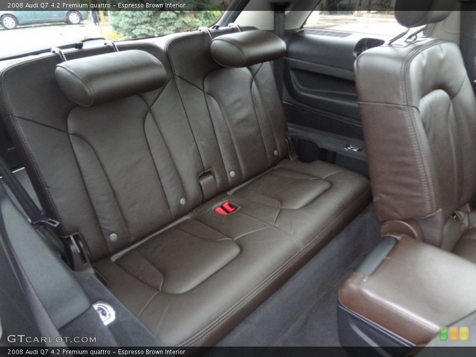 Espresso Brown Interior Rear Seat for the 2008 Audi Q7 4.2 Premium quattro #86711550