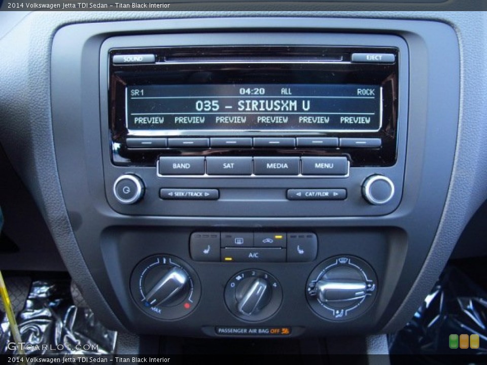 Titan Black Interior Controls for the 2014 Volkswagen Jetta TDI Sedan #86713902