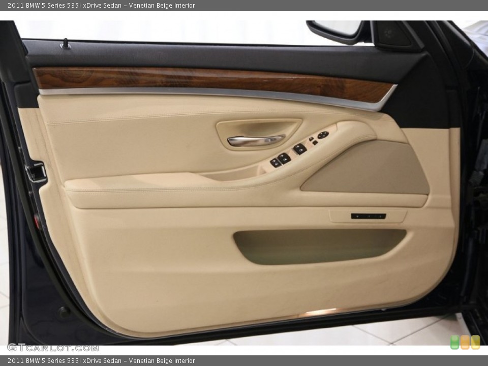 Venetian Beige Interior Door Panel for the 2011 BMW 5 Series 535i xDrive Sedan #86714361