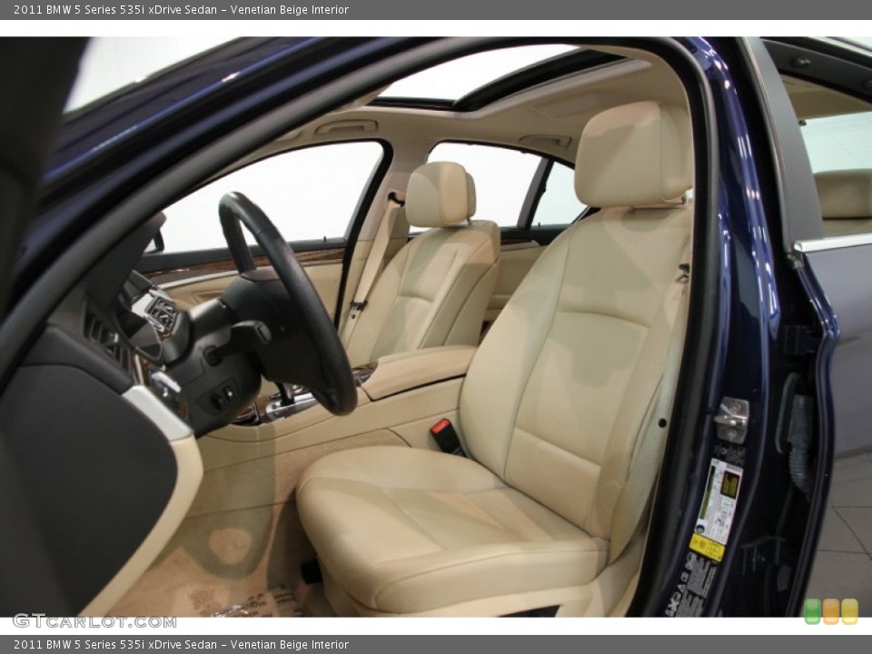 Venetian Beige Interior Front Seat for the 2011 BMW 5 Series 535i xDrive Sedan #86714472