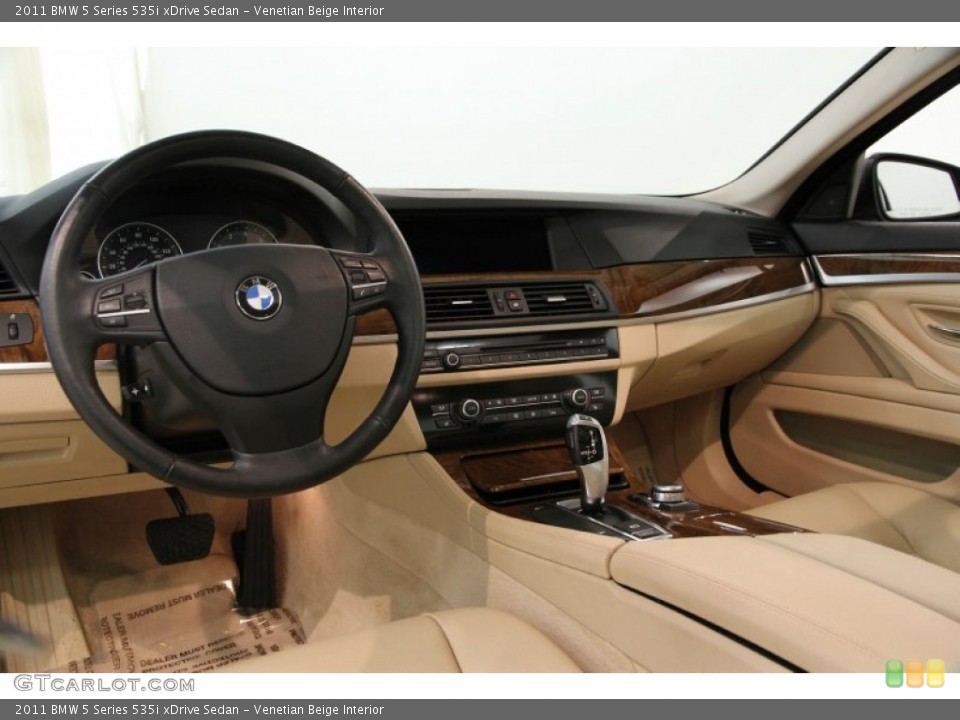 Venetian Beige Interior Dashboard for the 2011 BMW 5 Series 535i xDrive Sedan #86714496