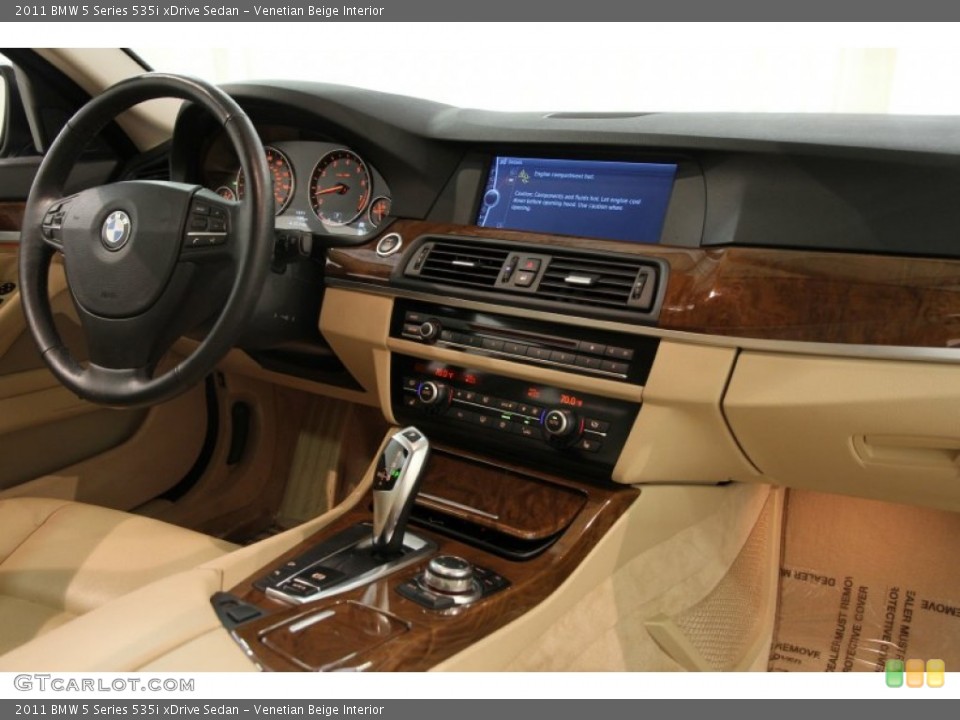 Venetian Beige Interior Dashboard for the 2011 BMW 5 Series 535i xDrive Sedan #86714949