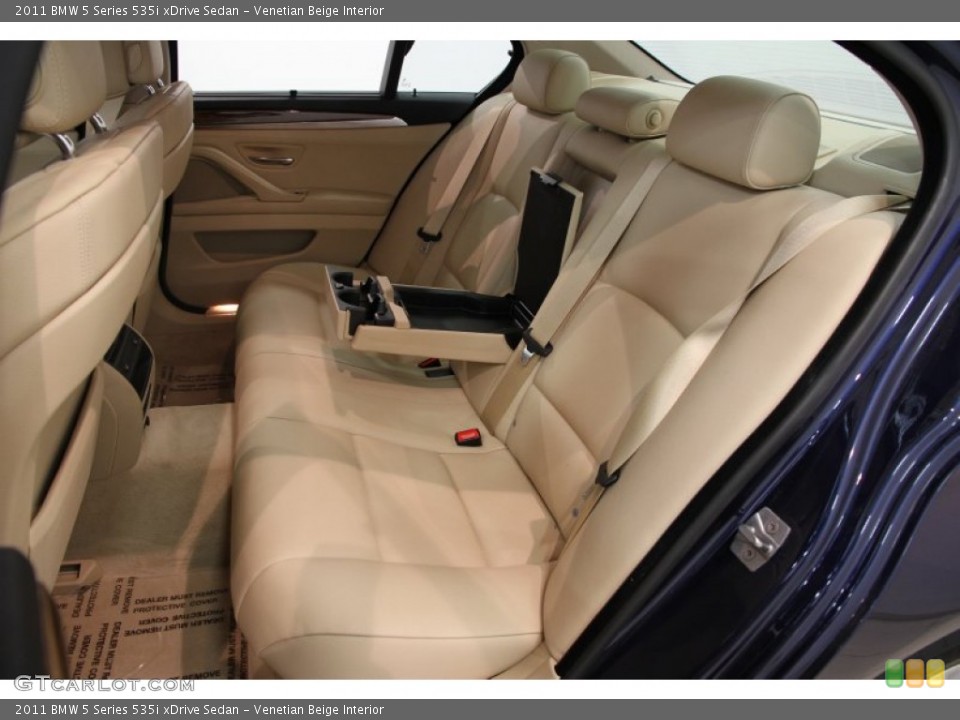 Venetian Beige Interior Rear Seat for the 2011 BMW 5 Series 535i xDrive Sedan #86715033