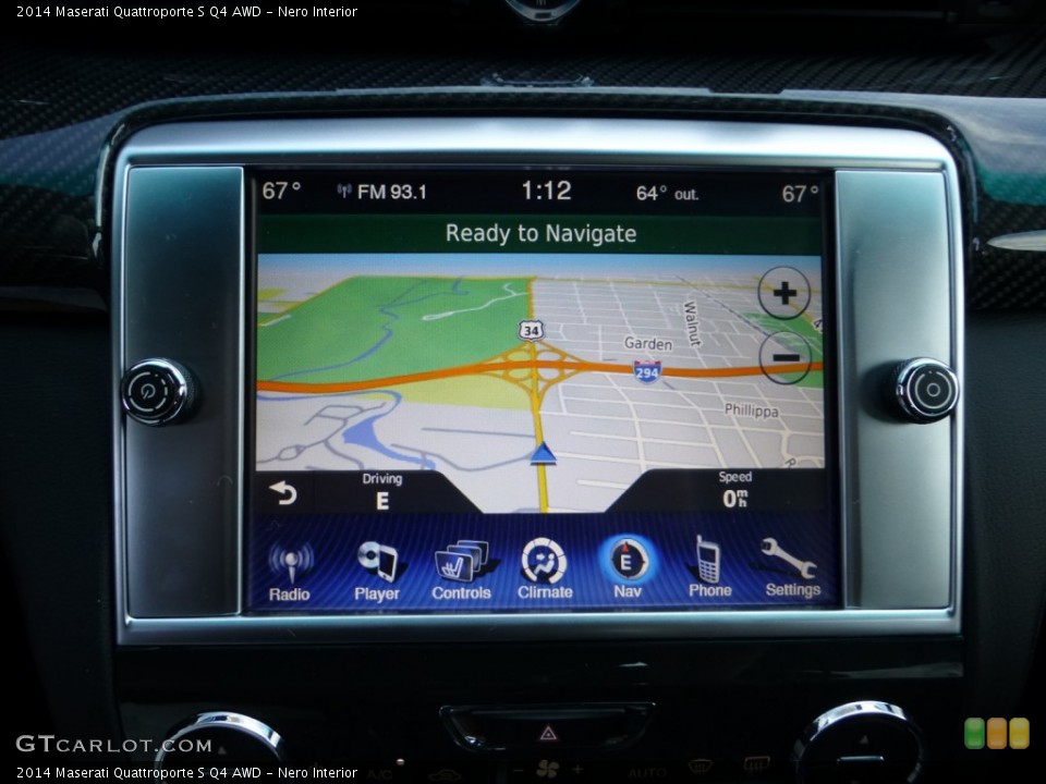 Nero Interior Navigation for the 2014 Maserati Quattroporte S Q4 AWD #86722367