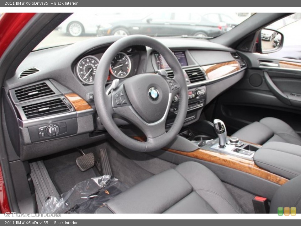 Black 2011 BMW X6 Interiors