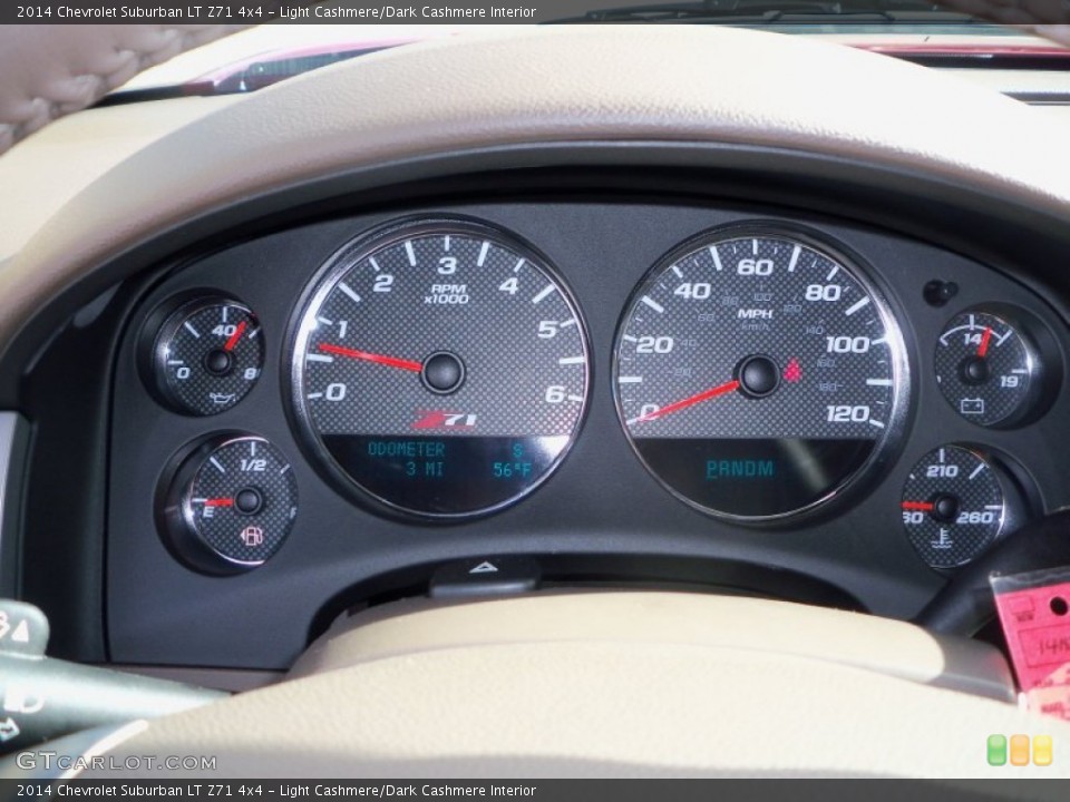 Light Cashmere/Dark Cashmere Interior Gauges for the 2014 Chevrolet Suburban LT Z71 4x4 #86744940