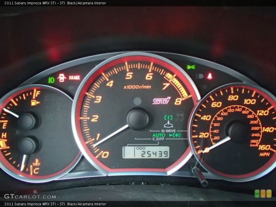 STI  Black/Alcantara Interior Gauges for the 2011 Subaru Impreza WRX STi #86751441