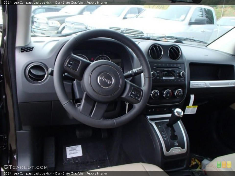 Dark Slate Gray/Light Pebble Interior Dashboard for the 2014 Jeep Compass Latitude 4x4 #86751774