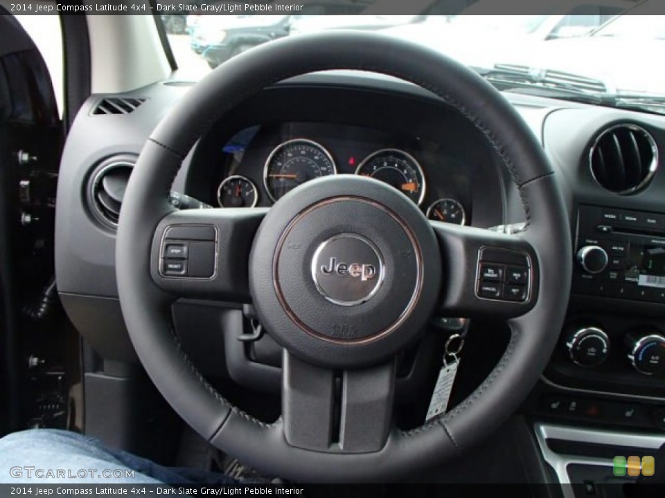 Dark Slate Gray/Light Pebble Interior Steering Wheel for the 2014 Jeep Compass Latitude 4x4 #86751882