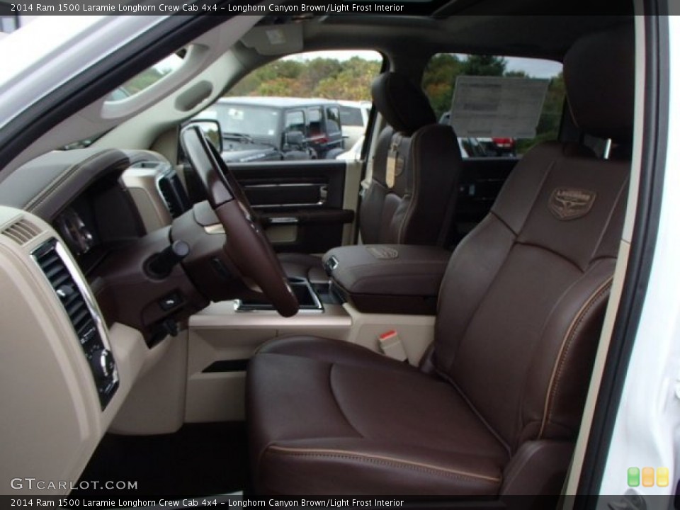 Longhorn Canyon Brown/Light Frost Interior Front Seat for the 2014 Ram 1500 Laramie Longhorn Crew Cab 4x4 #86753889