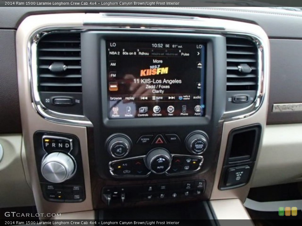 Longhorn Canyon Brown/Light Frost Interior Controls for the 2014 Ram 1500 Laramie Longhorn Crew Cab 4x4 #86754015