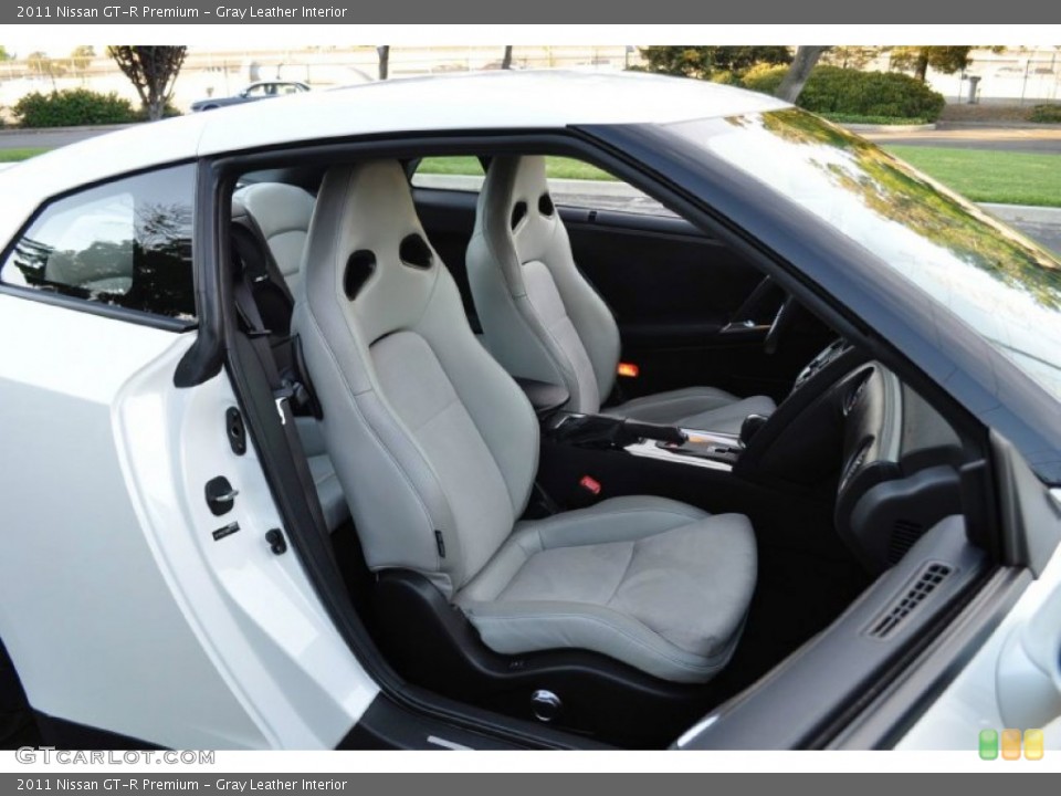 Gray Leather Interior Front Seat for the 2011 Nissan GT-R Premium #86754834