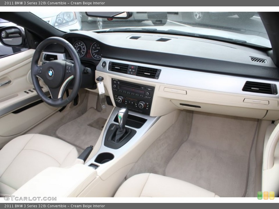 Cream Beige Interior Dashboard for the 2011 BMW 3 Series 328i Convertible #86757050