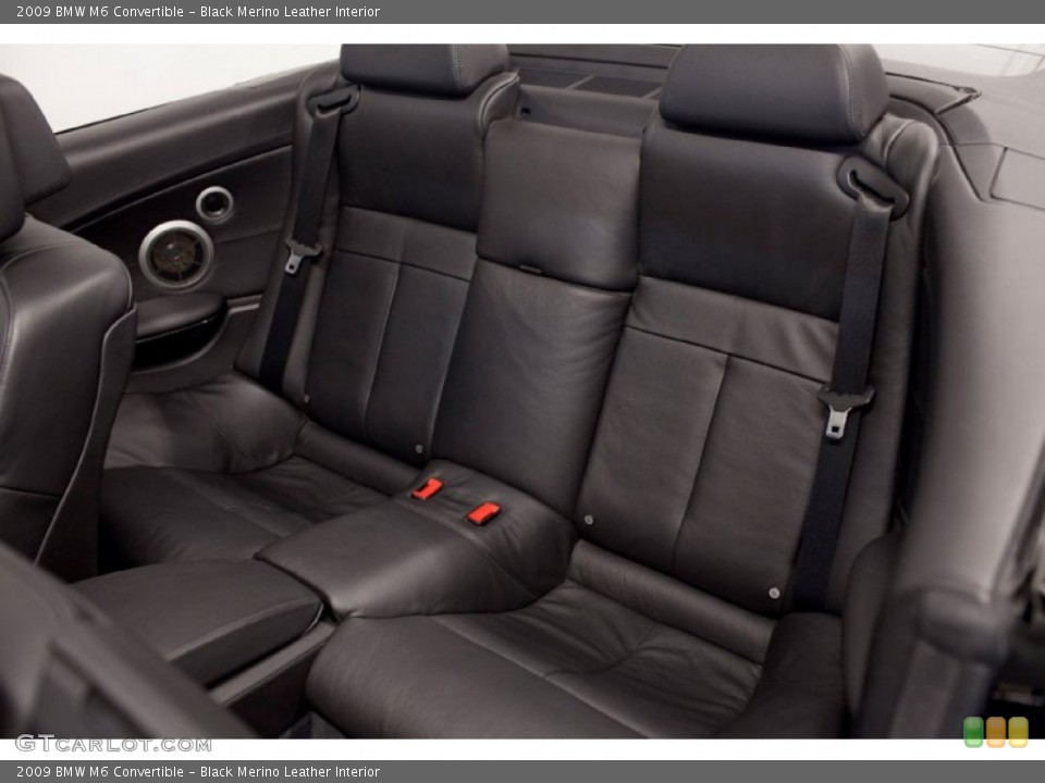 Black Merino Leather Interior Rear Seat for the 2009 BMW M6 Convertible #86758350