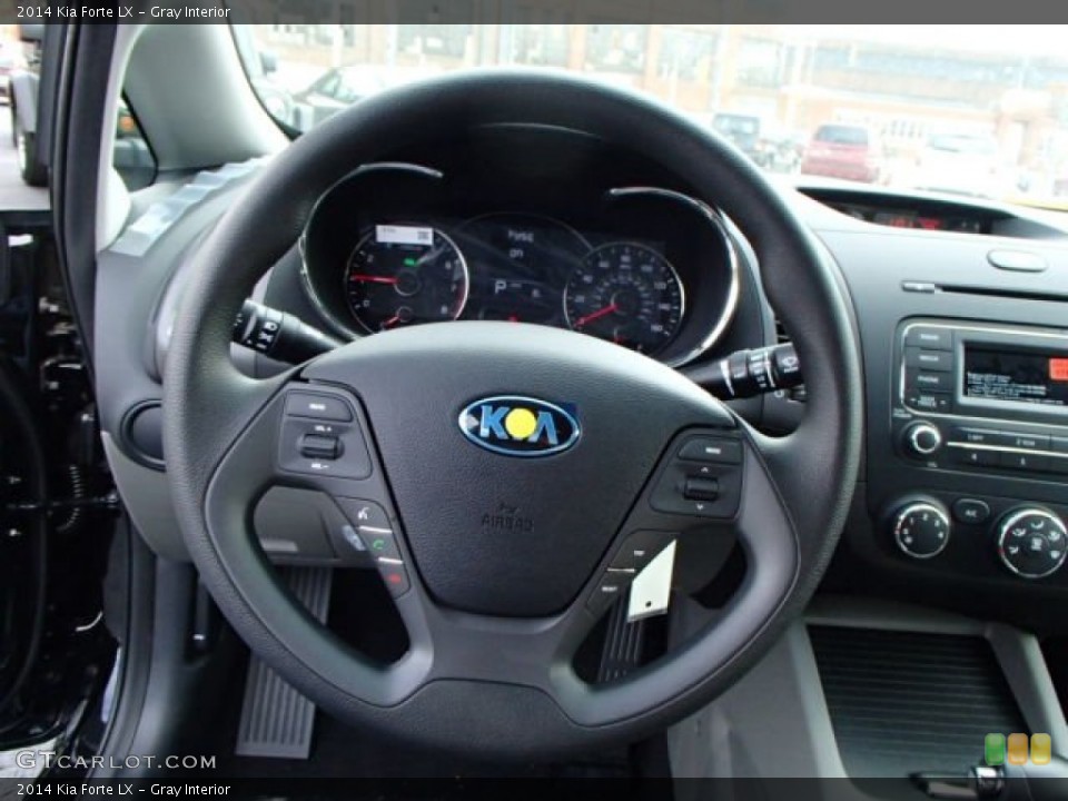 Gray Interior Steering Wheel for the 2014 Kia Forte LX #86760314