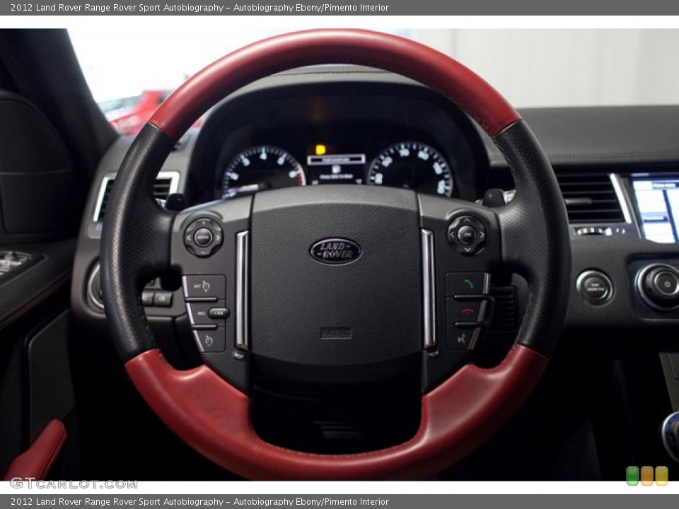 Autobiography Ebony/Pimento Interior Steering Wheel for the 2012 Land Rover Range Rover Sport Autobiography #86762787
