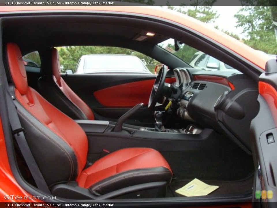 Inferno Orange/Black Interior Front Seat for the 2011 Chevrolet Camaro SS Coupe #86762874