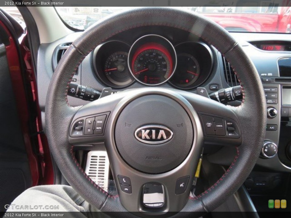 Black Interior Steering Wheel for the 2012 Kia Forte SX #86766987