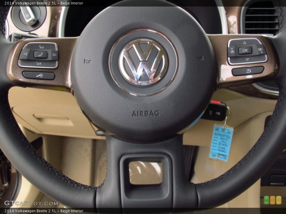 Beige Interior Steering Wheel for the 2014 Volkswagen Beetle 2.5L #86769810