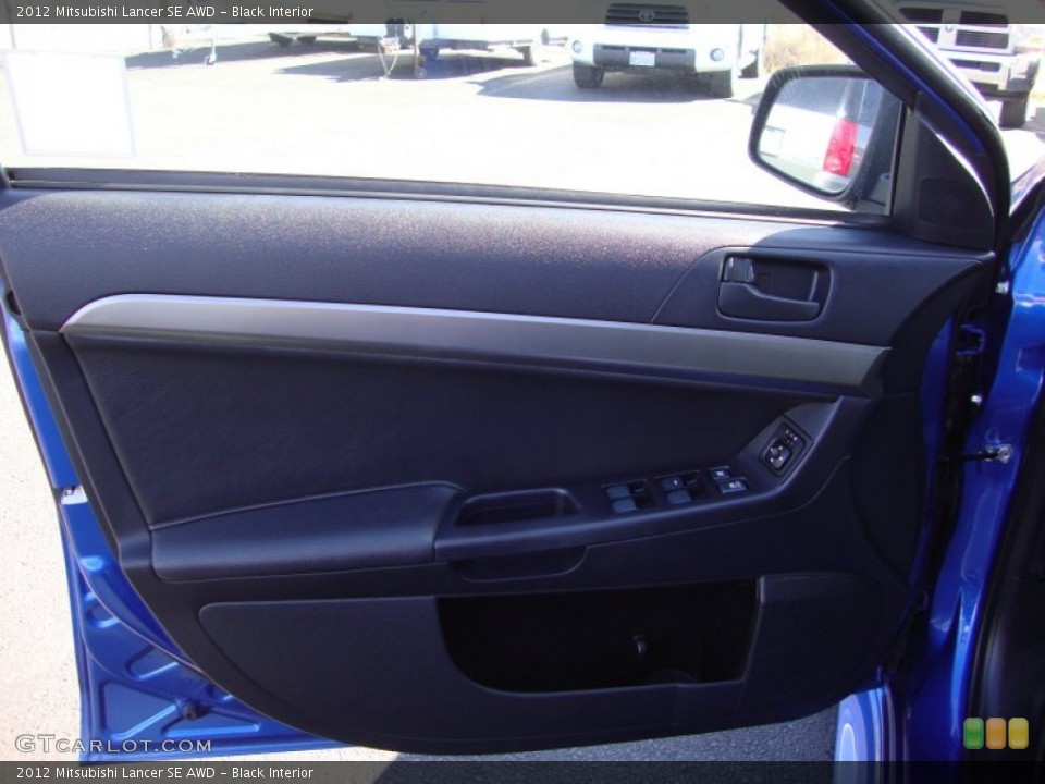 Black Interior Door Panel for the 2012 Mitsubishi Lancer SE AWD #86769969