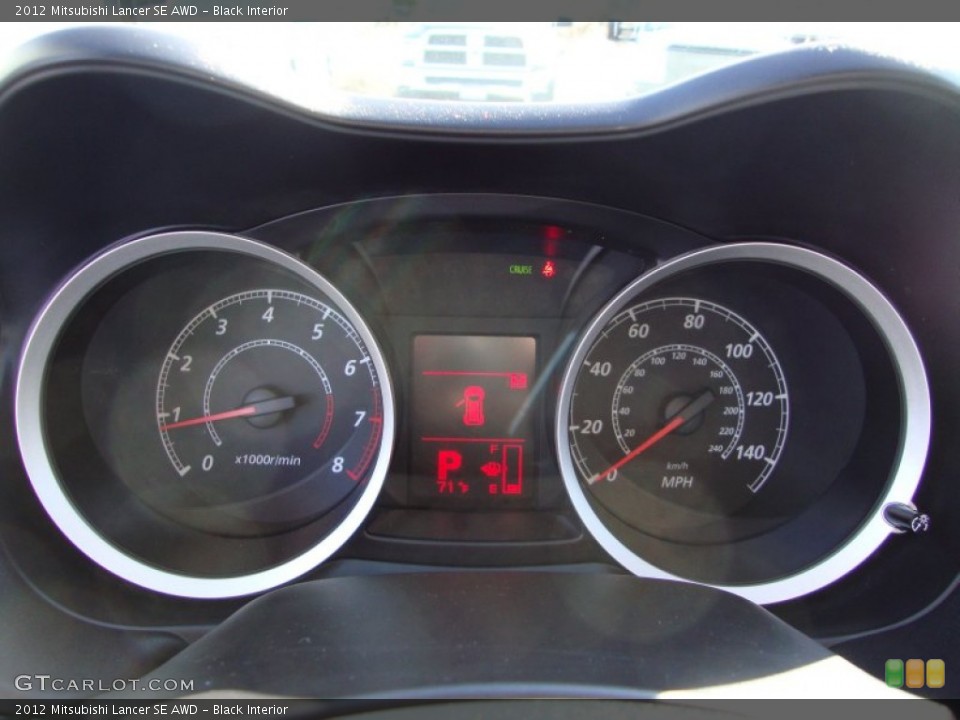 Black Interior Gauges for the 2012 Mitsubishi Lancer SE AWD #86770026