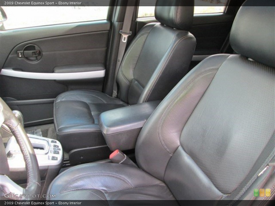 Ebony Interior Front Seat for the 2009 Chevrolet Equinox Sport #86771358