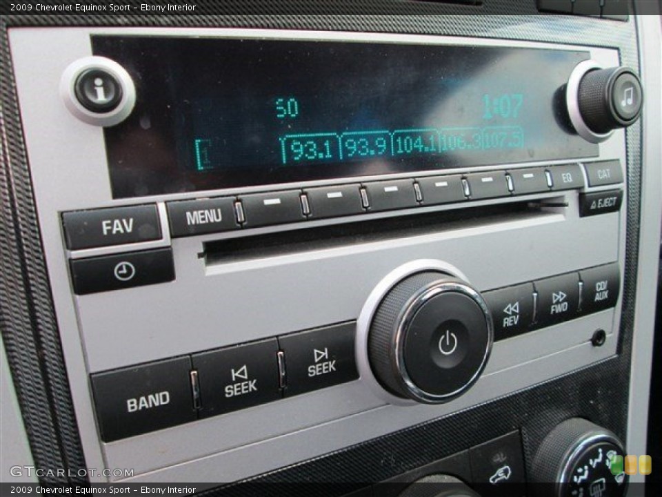 Ebony Interior Audio System for the 2009 Chevrolet Equinox Sport #86771547