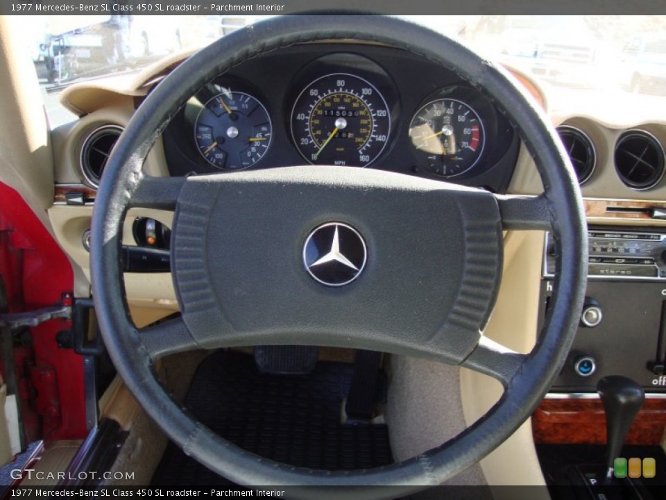 Parchment Interior Steering Wheel for the 1977 Mercedes-Benz SL Class 450 SL roadster #86772311