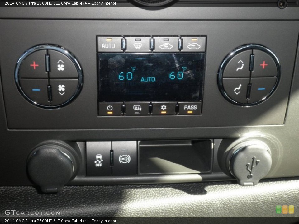 Ebony Interior Controls for the 2014 GMC Sierra 2500HD SLE Crew Cab 4x4 #86775750