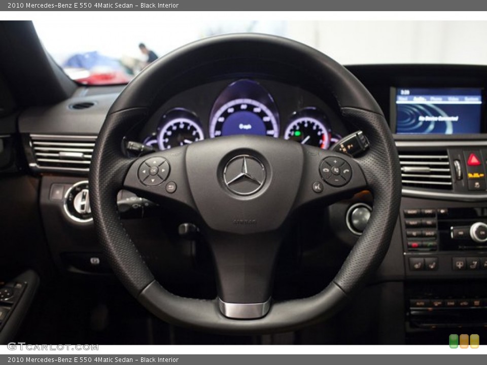 Black Interior Steering Wheel for the 2010 Mercedes-Benz E 550 4Matic Sedan #86790339