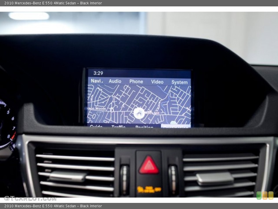 Black Interior Navigation for the 2010 Mercedes-Benz E 550 4Matic Sedan #86790450