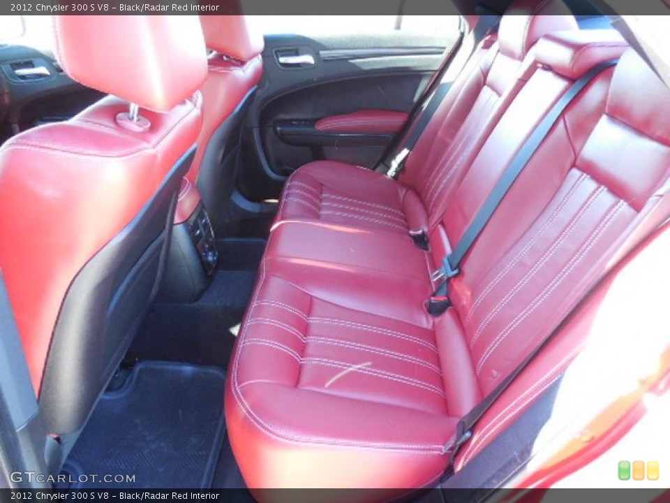 Black/Radar Red Interior Rear Seat for the 2012 Chrysler 300 S V8 #86796909