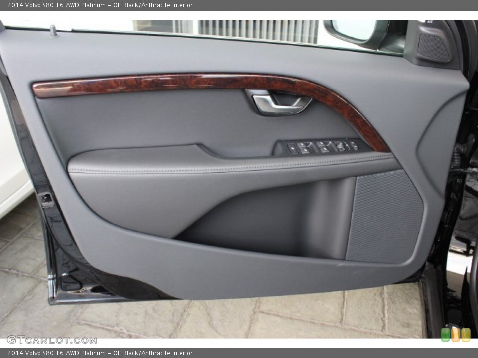 Off Black/Anthracite Interior Door Panel for the 2014 Volvo S80 T6 AWD Platinum #86799007