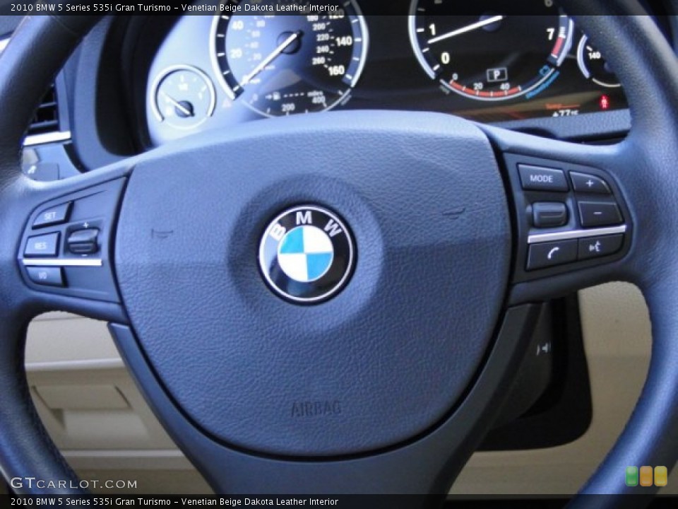 Venetian Beige Dakota Leather Interior Controls for the 2010 BMW 5 Series 535i Gran Turismo #86808153