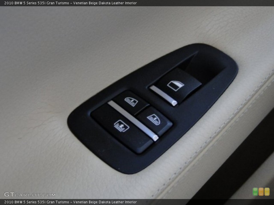 Venetian Beige Dakota Leather Interior Controls for the 2010 BMW 5 Series 535i Gran Turismo #86808162