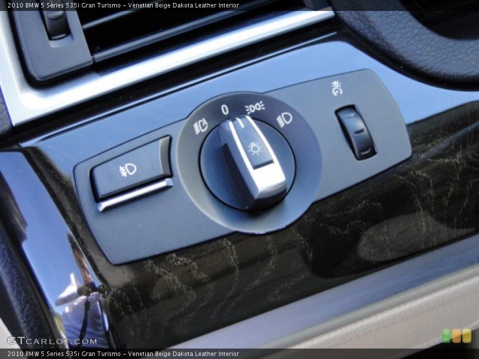 Venetian Beige Dakota Leather Interior Controls for the 2010 BMW 5 Series 535i Gran Turismo #86808168