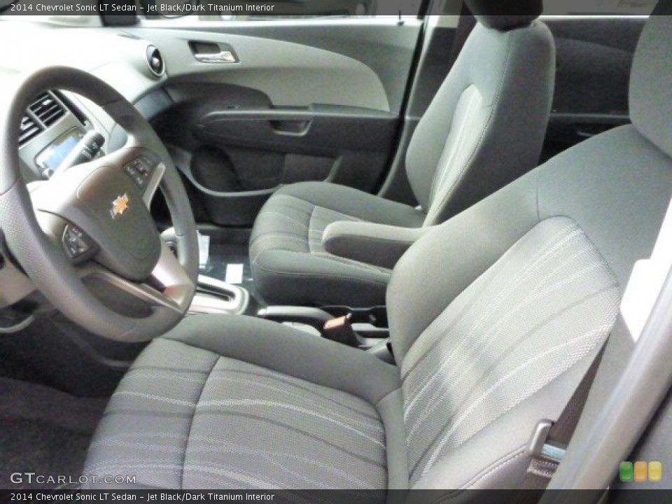 Jet Black/Dark Titanium Interior Front Seat for the 2014 Chevrolet Sonic LT Sedan #86809344