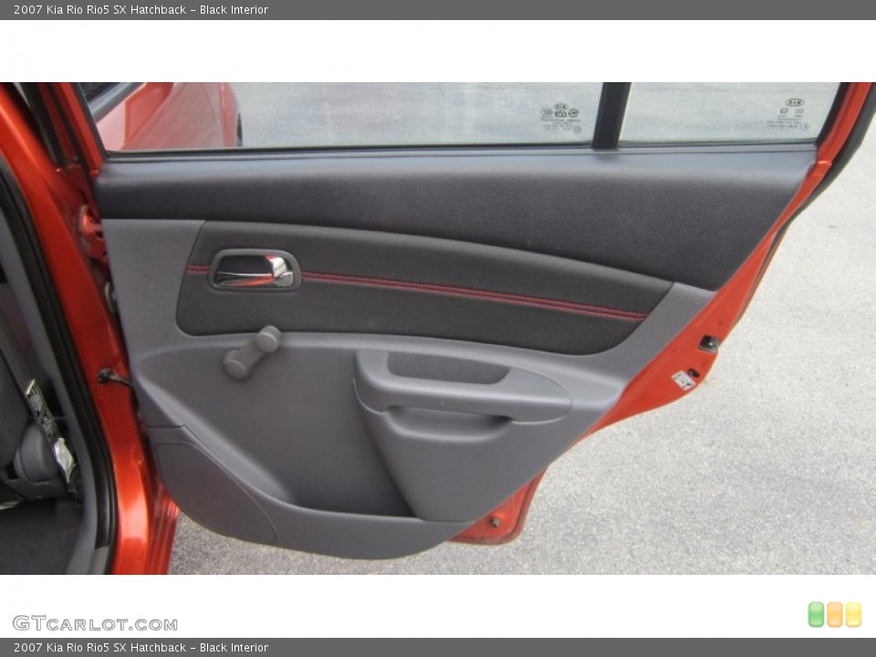 Black Interior Door Panel for the 2007 Kia Rio Rio5 SX Hatchback #86816372